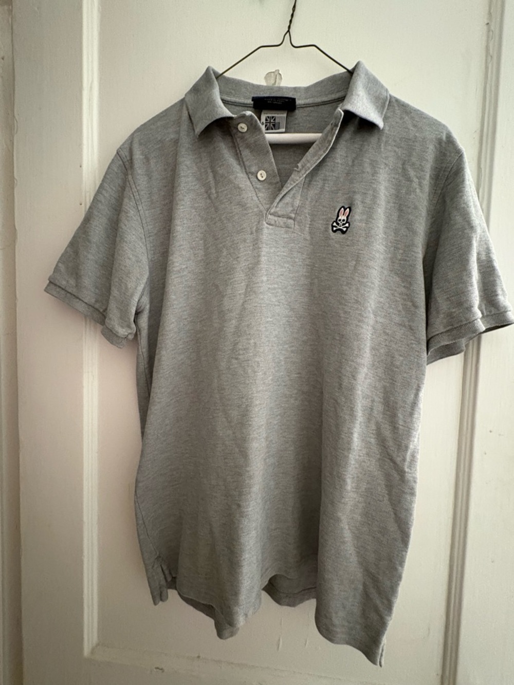 Psycho Bunny Light Grey Short-Sleeve Polo